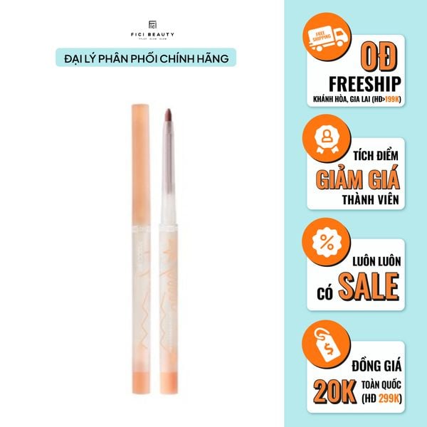 Chì Kẻ Viền Môi Định Hình Môi, Chống Thấm Nước, Lâu Trôi VEECCI