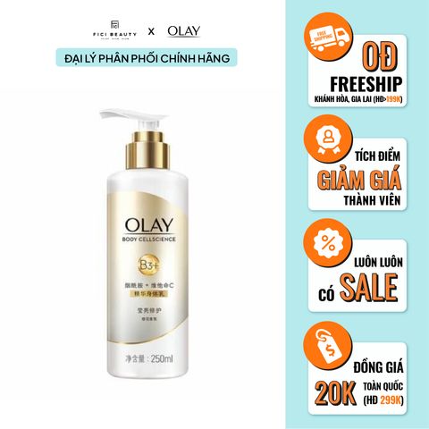Dưỡng Thể Trắng Sáng Da OLAY Body Cellscience B3 + Vitamin C Body Lotion 250ml