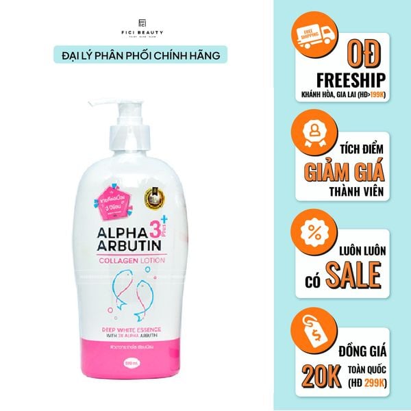 Sữa Dưỡng Thể Alpha Arbutin 3 Plus+ Collagen Lotion 500ml