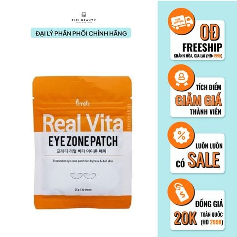 Mặt Nạ Làm Sáng Ngăn Ngừa Lão Hoá Vùng Mắt Prreti Real Vita Eye Zone Patch - 30 miếng
