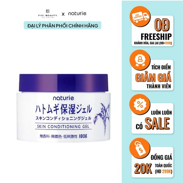 Gel Dưỡng Ẩm Naturie Chiết Xuất Hạt Ý Dĩ 180g