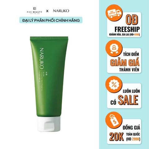Sữa Rửa Mặt Bùn Trị Mụn Chiết Xuất Tràm Trà Naruko Tea Tree Purifying Clay Mask & Cleanser In 1 120g