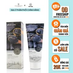 Sữa Rửa Mặt Chiết Xuất Than Hoạt Tính, Làm Sạch Sâu Bụi Bẩn, Bã Nhờn 3W Clinic Charcoal Cleansing Foam 100ml