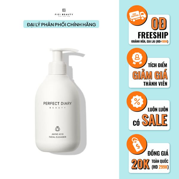 Sữa rửa mặt Perfect Diary axit amin tạo bọt dịu nhẹ cho da nhạy cảm 200ml