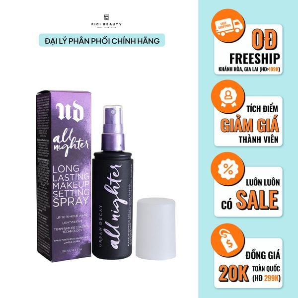 Xịt Khoá Nền Make Up Urban Decay All Nighter Long Lasting Makeup Setting Spray 15ml