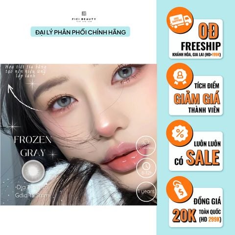 Lens Thời Trang DOUYIN ( 1 cặp) - FROZEN GRAY 0 độ