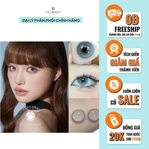 Lens Thời Trang DOUYIN (Cặp) - ANGEL BLUE 0-3 độ