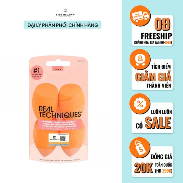 Set 4 Bông Mút Tán Kem Nền