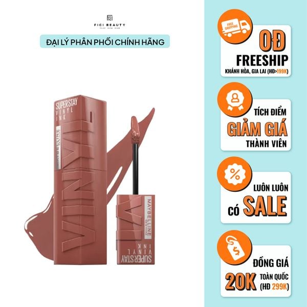 Son Bóng Maybelline 130 Extra - Đỏ Nâu Đất 4.2ml