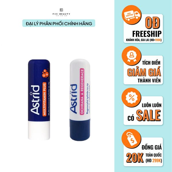 Son Dưỡng Ẩm Tái Tạo Môi Từ Mỡ Hươu Astrid 3 Màu