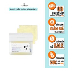 Miếng Pad Toner Pad Dưỡng Sáng, Dịu Da Numbuzin No 5+ Vitamin Niacinamide Concentrated, No1 Centella Re-Leaf Green 70 Miếng 180ml