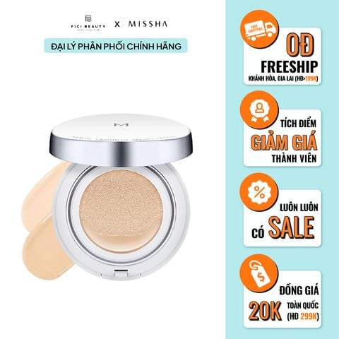 Phấn Nước Che Khuyết Điểm, Kiềm Dầu, Cấp Ẩm, Che Phủ Lỗ Chân Lông Missha Magic Cushion Cover Lasting