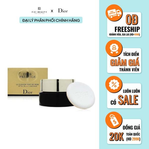 Phấn Nước Mini Dior Prestige Le Cushion Teint De Rose SPF50+ PA+++ Long Wear 4g