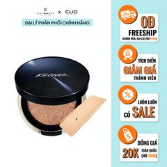 Set 2 Lõi Phấn Nước Dành Cho Da Dầu CLIO Kill Cover Founwear Cushion All New SPF50+ - 3BY Linen - DA TỰ NHIÊN