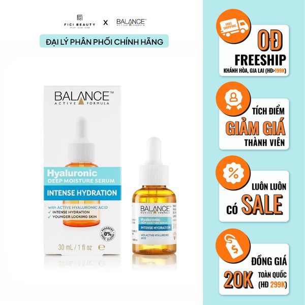 Tinh Chất Cấp Nước Dưỡng Ẩm Balance  Active Formula Hyaluronic Deep Moisture Serum 30ml