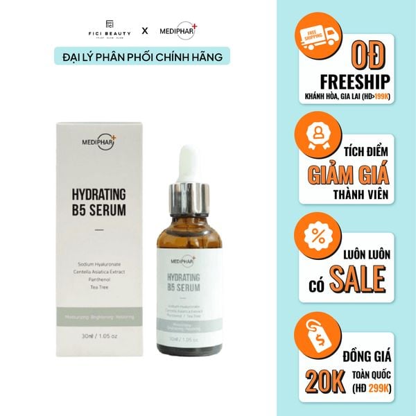 Tinh Chất Dưỡng Ẩm, Cấp Nước, Phục Hồi Da Mediphar B5 Hydrating Serum 30ml