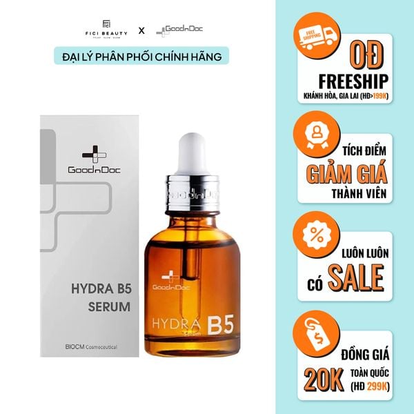 Tinh Chất Dưỡng Sáng Da, Cấp Ẩm GOODnDOC Hydra B5 Serum 30ml