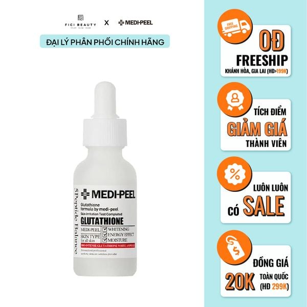 Tinh Chất Dưỡng Trắng, Mờ Thâm Nám Medi-Peel Bio-Intense Glutathione White Ampoule 30ml