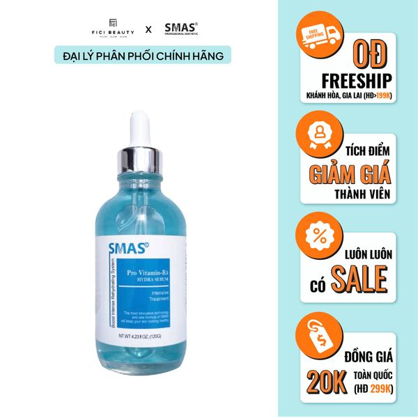 Tinh Chất Phục Hồi & Cấp Ẩm Smas Pro Vitamin B5 Hydra Serum 120ml