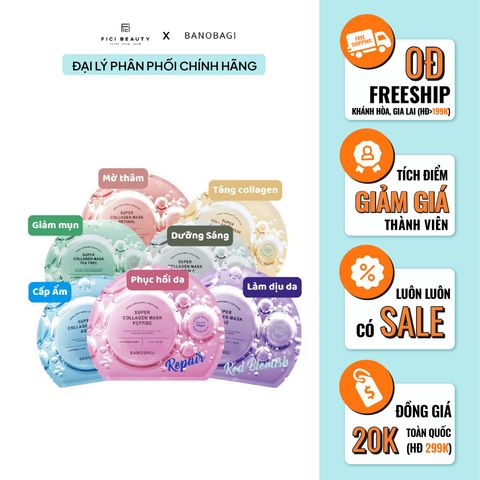 Mặt Nạ Dưỡng Ẩm, Dưỡng Trắng Bổ Sung Collagen BANOBAGI Super Collagen Mask 30g
