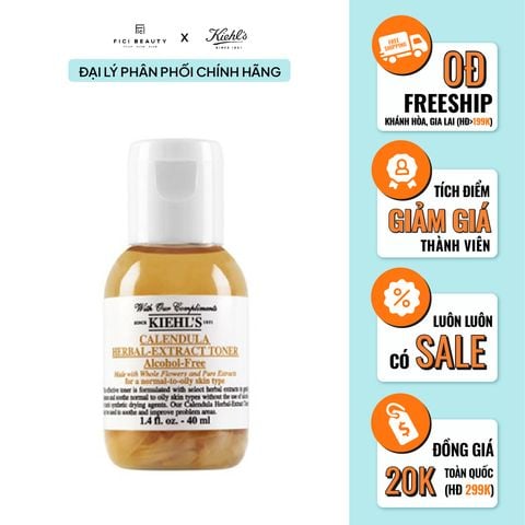 Nước Cân Bằng Hoa Cúc KIEHL’S Calendula Herbal Extract Alcohol-Free Toner 40ml