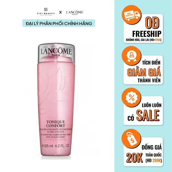 Nước Hoa Hồng Cân Bằng Độ Ẩm Da LANCOME Tonique Confort Toner 125ml