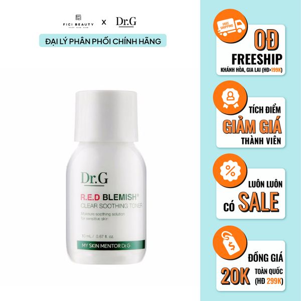Nước Hoa Hồng Dr.G R.E.D Blemish Clear Soothing Toner 30ml