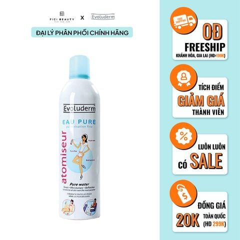 Xịt Khoáng Cấp Nước Evoluderm Atomiseur Eau Pure Water