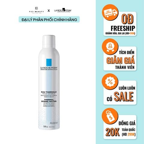 Xịt Khoáng Làm Dịu Da, Giảm Kích Ứng & Chống Oxy Hóa La Roche-Posay Thermal Spring Water Sensitive Skin 50ml