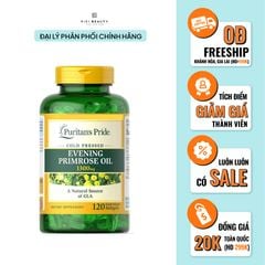 Viên Uống Cân Bằng Nội Tiết Tố Nữ Tinh Dầu Hoa Anh Thảo Puritan's Pride Evening Primrose Oil 1000mg - 120 viên