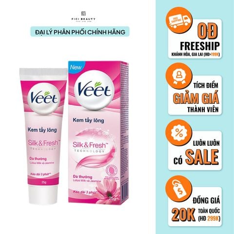 Kem Tẩy Lông VEET Silky Fresh Hair Removal Cream Normal Skin 100ml - Mọi Loại Da
