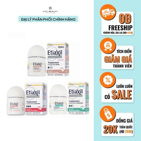 Lăn Khử Mùi, Đặc Trị Mồ Hôi Etiaxil Detranspirant 15ml