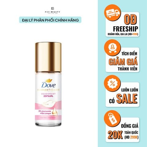 Lăn Ngăn Mùi Tinh Chất Serum Sáng Da, Mờ Thâm Dove 3% Niacinamide 45ml