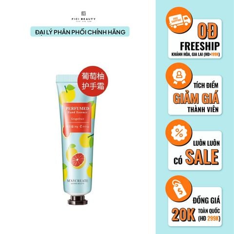 Kem Dưỡng Cấp Ẩm & Dưỡng Trắng Da Tay MAYCREATE 30g - Grapefruit (Hương Bưởi Chùm)