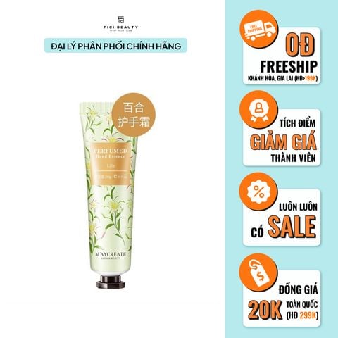 Kem Dưỡng Cấp Ẩm & Dưỡng Trắng Da Tay MAYCREATE 30g - Lily (Hương hoa LiLy)