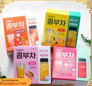 Trà KOMBUCHA Giảm Cân, Đẹp Dáng, Đẹp Da - Hộp 20 Gói (Tặng Bình)