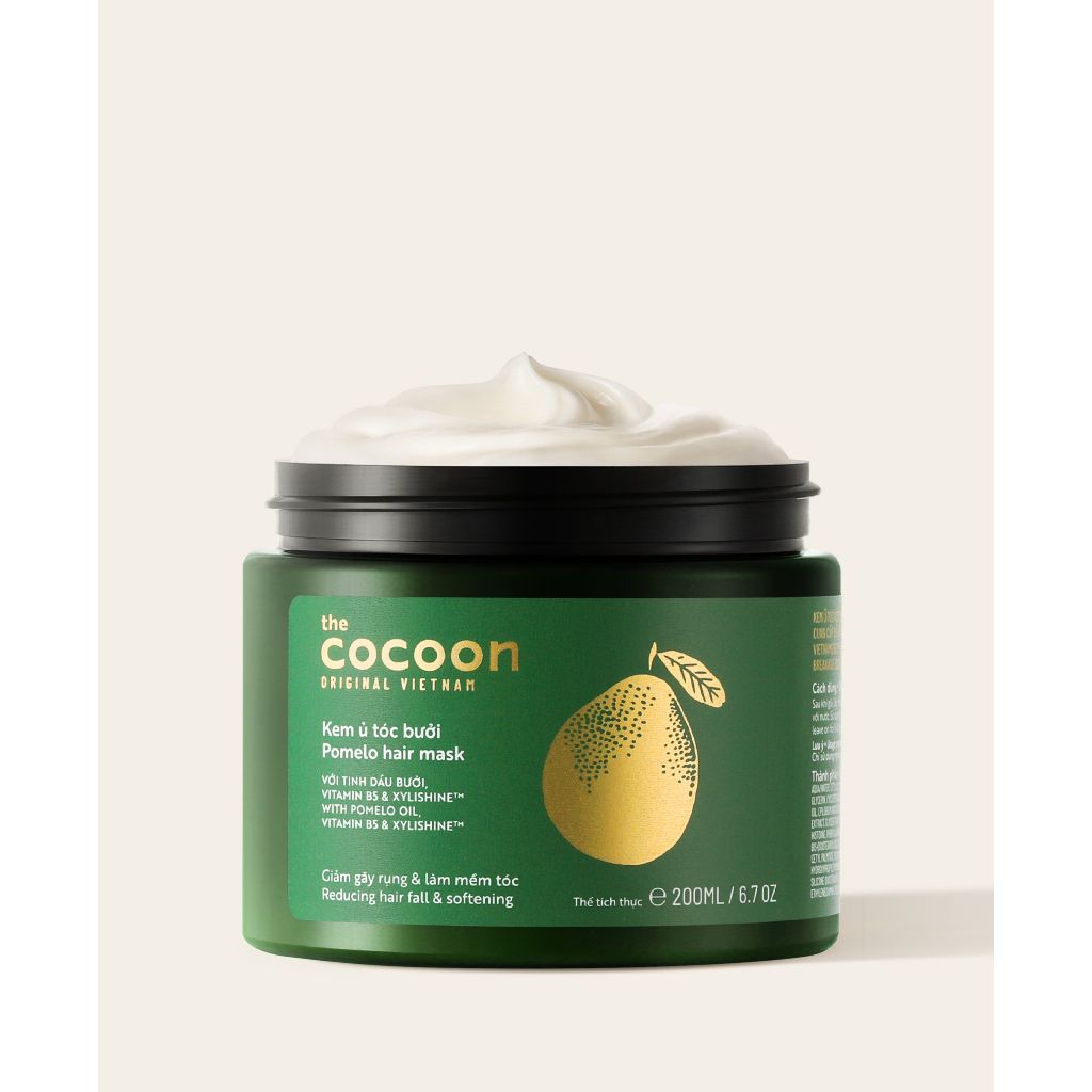 Kem Ủ Tóc Bưởi Giảm Gãy Rụng Tóc Mềm Mượt Chắc Khỏe The Cocoon Pomelo Hair Mask 200ml