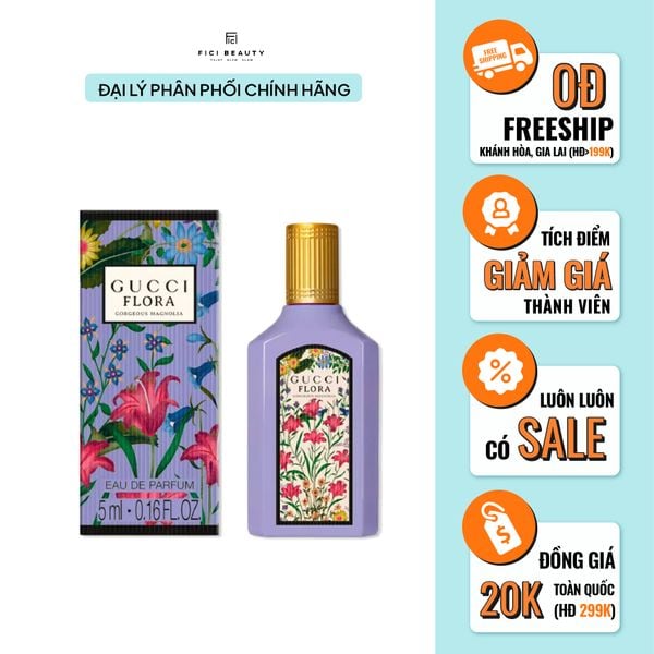 Nước Hoa GUCCI Flora Gorgeous Magnolia EDP (Màu Tím) 5ml