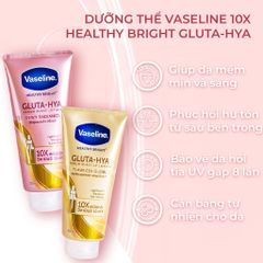 Sữa Dưỡng Thể Trắng Sáng Đều Màu Da Ban Đêm Vaseline Healthy Bright Gluta-Hya Serum Burst Lotion 300ml