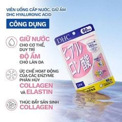 Viên Uống Giữ Ẩm, Cấp Nước DHC Hyaluronic Acid 60 viên-30 ngày