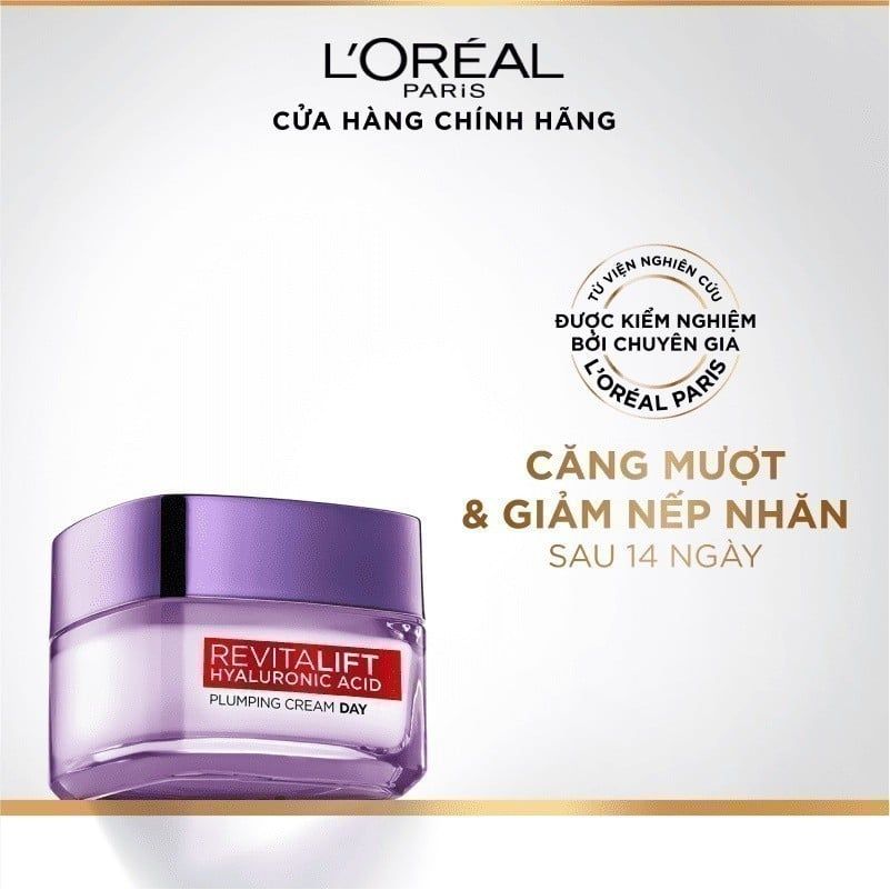 Kem Dưỡng Ban Ngày, Cấp Ẩm, Mịn Da L'oreal Paris Revitalift Hyaluronic Acid