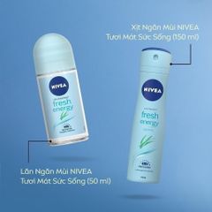 Xịt Ngăn Mùi Nivea Tươi Mát Sức Sống Anti-Perspirant Fresh Energy Quick Dry 150ml