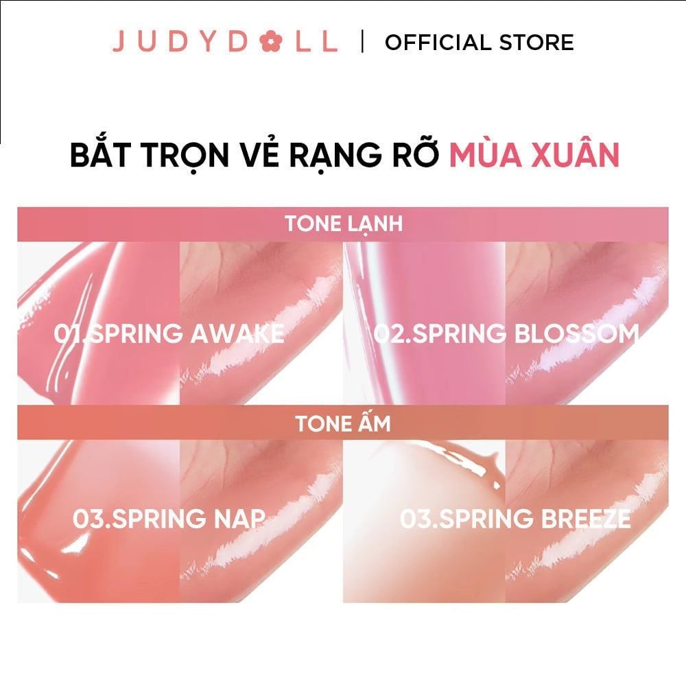Má Hồng Kem Judydoll Kèm Mút Tán Glow Blush Blam