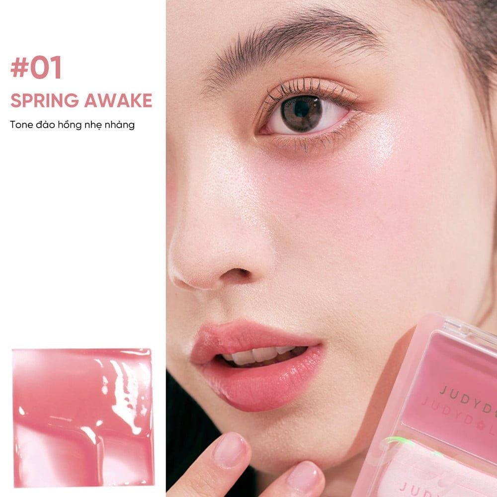 Má Hồng Kem Judydoll Kèm Mút Tán Glow Blush Blam