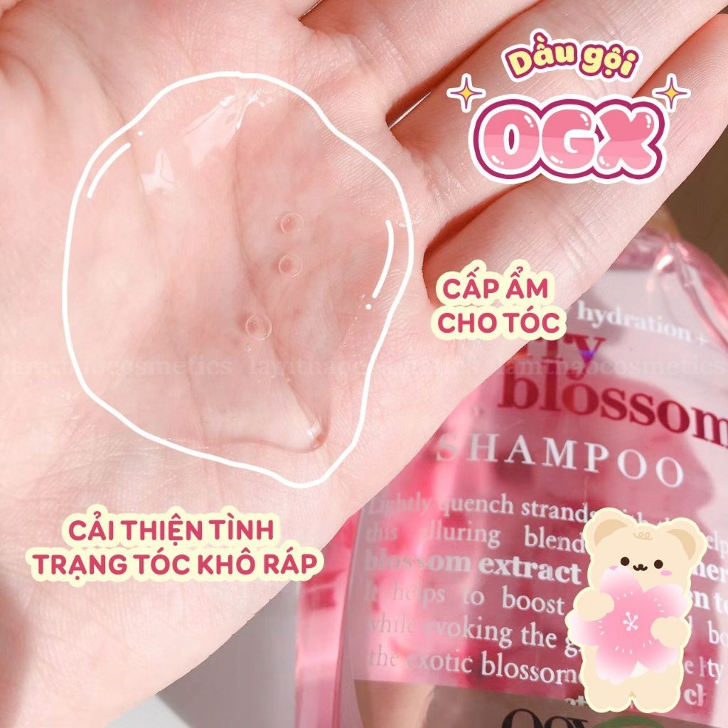 Dầu Gội/Xả OGX Chiết Xuất Hoa Anh Đào Cấp Ẩm Cho Tóc 385ml