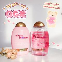 Dầu Gội/Xả OGX Chiết Xuất Hoa Anh Đào Cấp Ẩm Cho Tóc 385ml
