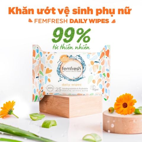 Khăn Ướt Vệ Sinh Vùng Kín Phụ Nữ Cao Cấp Femfresh Intimate Skincare Wipes