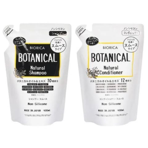Bộ Dầu Gội Xả Biorica Botanical Natural Non – Silicone Túi 400ml