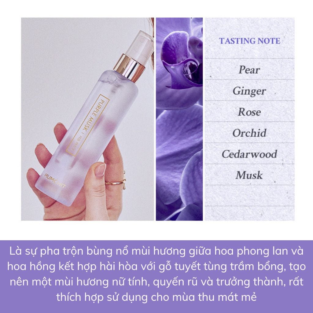 Xịt Thơm Tóc Và Cơ Thể Mumchit Hương Nước Hoa - Mumchit Hair & Body Mist 105ml