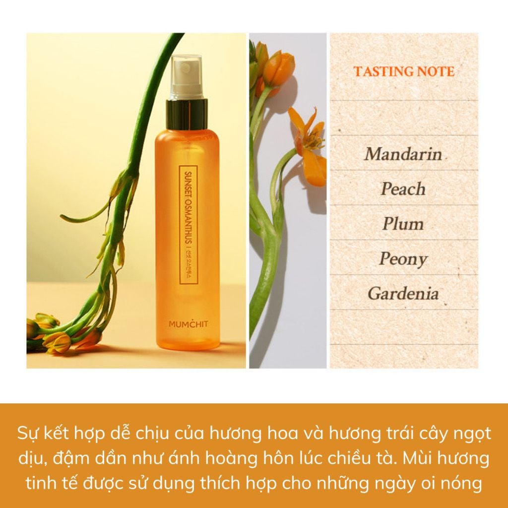 Xịt Thơm Tóc Và Cơ Thể Mumchit Hương Nước Hoa - Mumchit Hair & Body Mist 105ml
